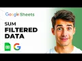 How To SUM Filtered Data In Google Sheets Full Trick 2026 Method