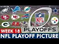 NFL Playoff Picture NFC AFC Clinching Scenarios NFL Week 18 Schedule Wild Card Race Standings