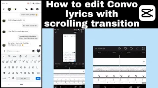 how to edit convo lyrics with scrolling transition capcut tutorial