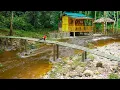 Download Lagu Idea of ​​Making Bridge Deck With Many Bamboo Bars Connecting Tall And Sturdy Concrete Pillars