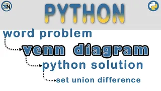 Venn Diagram Python Learn how to solve a word problem Sets