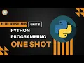 Python Aktu Python Programming Aktu One Shot Unit-5 semester exam