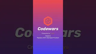 Codewars replace with alphabet position