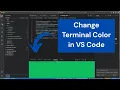 How to Change Terminal Color in VS Code Quick Simple