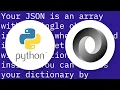Converting JSON String to Dictionary Not List