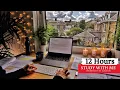 Download Lagu 12 Hour Study With Me ⏰ Deep Focus | No Music, Background Noise, 10-Min Breaks | Merve