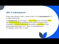 subsequence Dart Coding Interview Mastery LeetCode Problem Solved