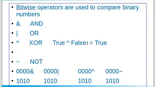 Python Lesson 6 Operators