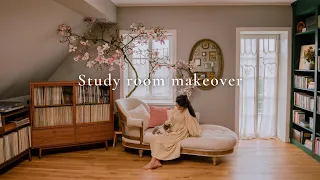 I built my dream home library From bare room to cozy study DIY Vintage Finds