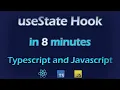 React Hooks useState Hook in 8 minutes Javascript And Typescript 2021