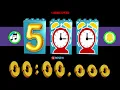 Block 500 seconds countdown timer alarm