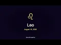 Leo Horoscope for Tomorrow August 16 2026