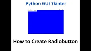 Radiobutton in Tkinter Python Tkinter GUI Tutorial part8