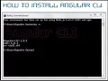 angualr cli How to install