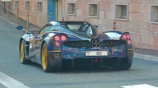 Supercars in Monaco Ep8 - Huayra Roadster, Chiron Super Sport 300+, Novitec Purosangue