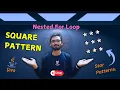 Square Star Pattern in Java Nested for loop in java Printing patterns