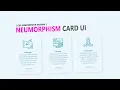 CSS3 Neumorphism Card UI Hover Effects CSS3 Responsive Design