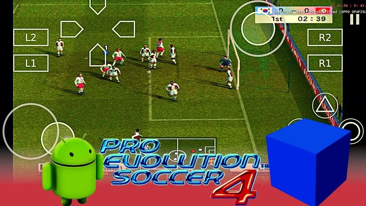 Pro Evolution Soccer 2004 - PS2 Emulator Android Gameplay - Aether SX2 APK - PES 2004 Mobile - 2022