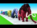 Download Lagu Paint Animals Mammoths and Elephants Size Comparison Fountain Crossing Animal Game Transformation