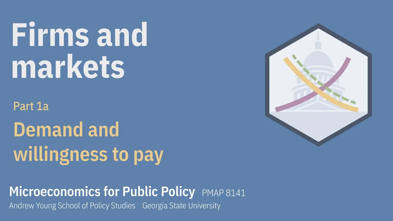 PMAP 8141 • (9/10) Firms and markets: (1a) Demand and willingness to pay