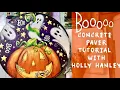How to Paint Boo Stepping Stone with Holly Hanley