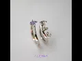 A beautiful and original PAIR of Engagement and Wedding band/ ALENNA Mexican Jewelry