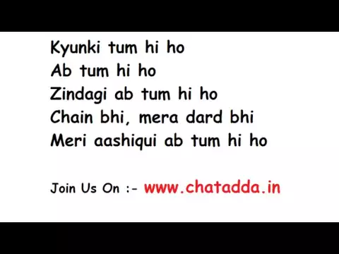 Download MP3 Tum Hi Ho From Aashiqui 2 Lyrics