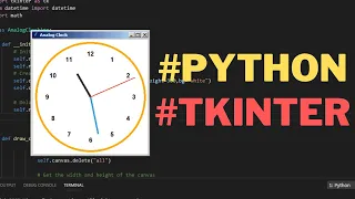 Python Analog Clock Using Tkinter With Source Code
