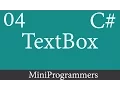 C WindowsForm App Beginner to Advanced - TextBox 04