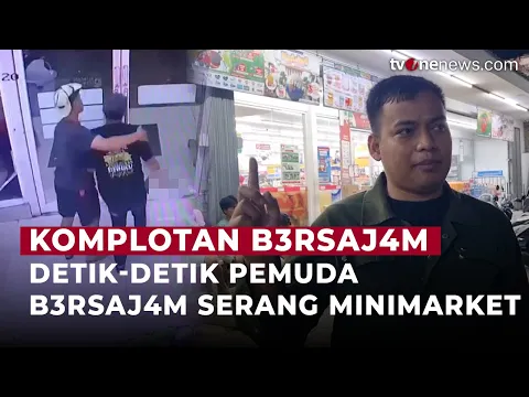 Terekam CCTV! Sekelompok Pemuda Barsajam Ancam Pengunjung Minimarket di Tangsel