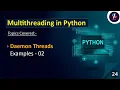 Daemon Thread Examples Multithreading in Python Python Tutorial in Hindi