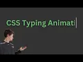 How to Create Typing Effect using CSS