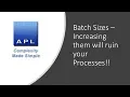 Batch Sizes - Increasing them will destroy your processes