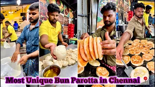 Most Unique Huge making of South Indian Bun Parotta in Chennai 😍😍 Special Pitaai Paratha Full making