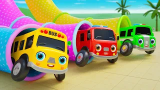 Slide Song With Learn Vegetables | Let's Play With Car | Nursery Rhymes & Kids Songs -Baby Car Songs