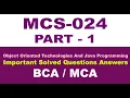 -1 MCS-024 Important Questions and Answers MCS-024 Solved Question Papers MCS-024 Notes