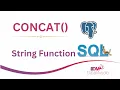 CONCAT Scalar String Function in SQL