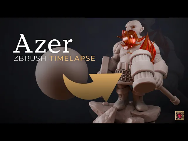Azer Flame Beard D&D Dwarv - with Free Monsters Series Pdf - Mountain Bronze Warrior video thumbnail