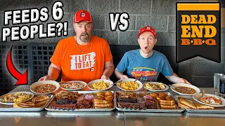 Dead End BBQ's 112oz "Family Feast" Barbecue Challenge Feeds 4-6 Hungry People!!