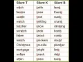 silent letter words