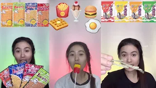 รวมคลิปกินตามอิโมจิ เบนโตะ อมยิ้มฟาสท์ฟู๊ด กัมมี่โลกใต้ทะเล กัมมี่หมี อมยิ้มหัวกะโหลก ทาโร่