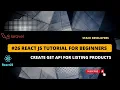 React JS Tutorial with Laravel Create GET API for Listing Products Categories Products API