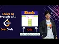 Implementation of Stacks using Arrays Coded Explanation Data Structure Algorithm Leetcode