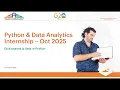 Python Data Analytics Internship Session 7 Data Structures - Dictionaries Sets SASF