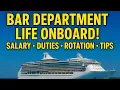 Cruise Ship Bar Department Salary Duties Schedule Life at Sea Royal Caribbean