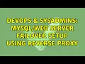 DevOps SysAdmins server failover setup using reverse proxy