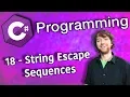 C Programming Tutorial 18 - String Escape Sequences