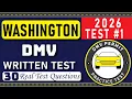 2026 Washington DMV Written Test 1 30 Real Test Questions WA DMV Practice Test