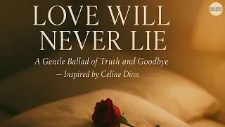  lyrics love will never lie said i love you yet the action spoke the trut inspired by celine dion