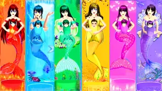 IBU HAMIL API VS HAMIL ES!NAIK TRAMPOLINE BAYI MERMAID NANGIS!YUTA MIO PANIK!SAKURA SCHOOL SIMULATOR